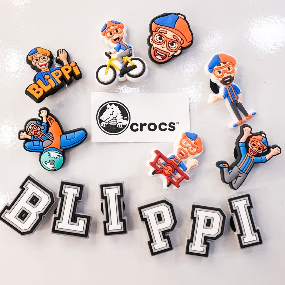 13 Blippi croc charms